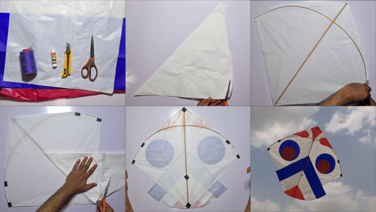 Indiase Patang, vechtvlieger (Bouwbeschrijving)